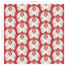 fabric cranes lantern printed cotton full width